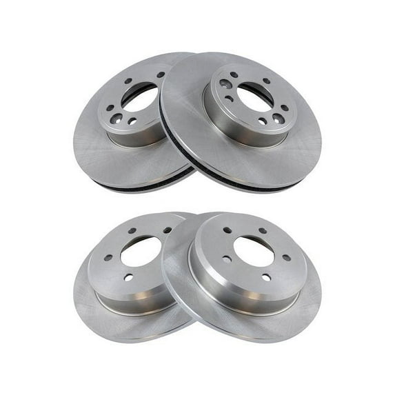 Brake Rotor Set 4 Piece - Compatible with 1998 - 2002 Lincoln Town Car 1999 2000 2001