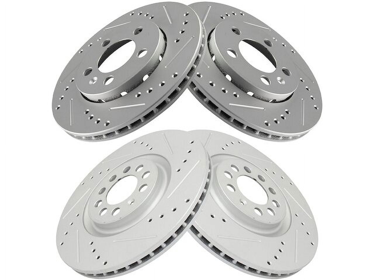 Brake Rotor Set 4 Piece - Compatible with 2004 - 2005 Volkswagen Jetta ...