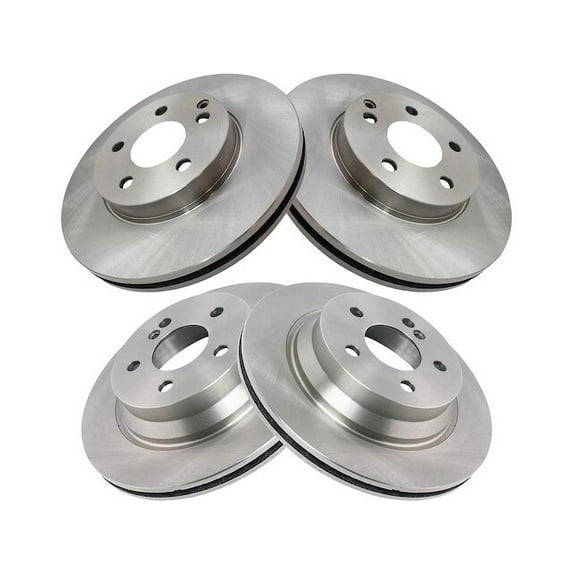 Brake Rotor Set 4 Piece - Compatible with 2004 - 2006 Mercedes-Benz E320 2005