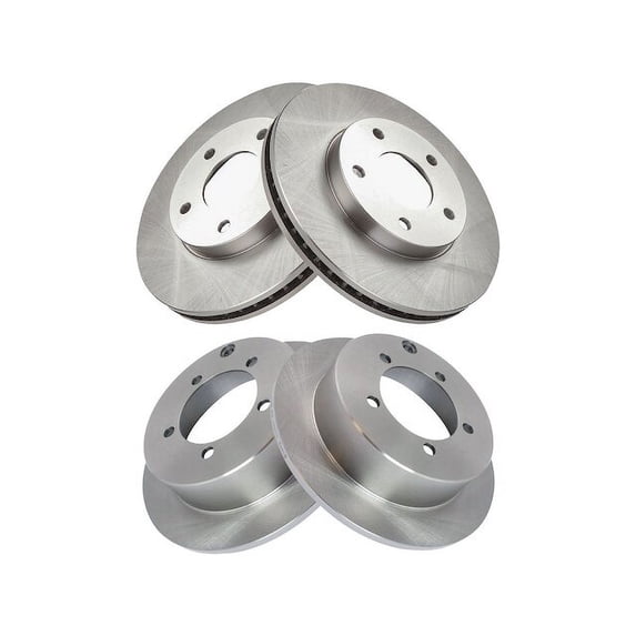Brake Rotor Set 4 Piece - Compatible with 2004 Mitsubishi Outlander