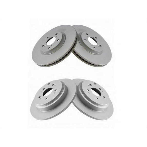 Brake Rotor Set 4 Piece - Compatible with 2007 - 2013 Acura MDX 2008 2009 2010 2011 2012