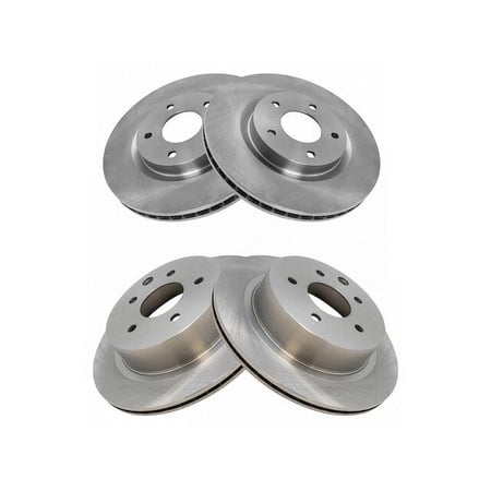 Brake Rotor Set 4 Piece - Compatible with 2008 - 2013 Nissan Rogue 2009 2010 2011 2012
