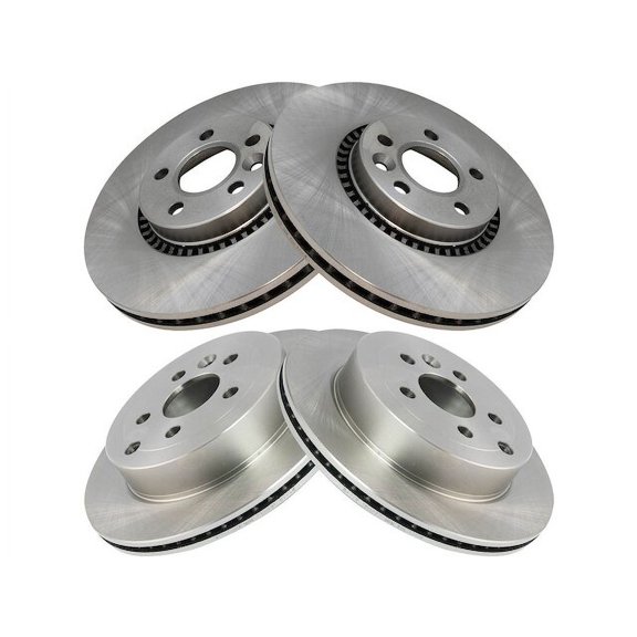 Brake Rotor Set 4 Piece - Compatible with 2008 - 2014 Land Rover LR2 2009 2010 2011 2012 2013