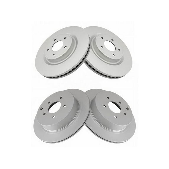 Brake Rotor Set 4 Piece - Compatible with 2014 - 2017 INFINITI Q50 2015 2016