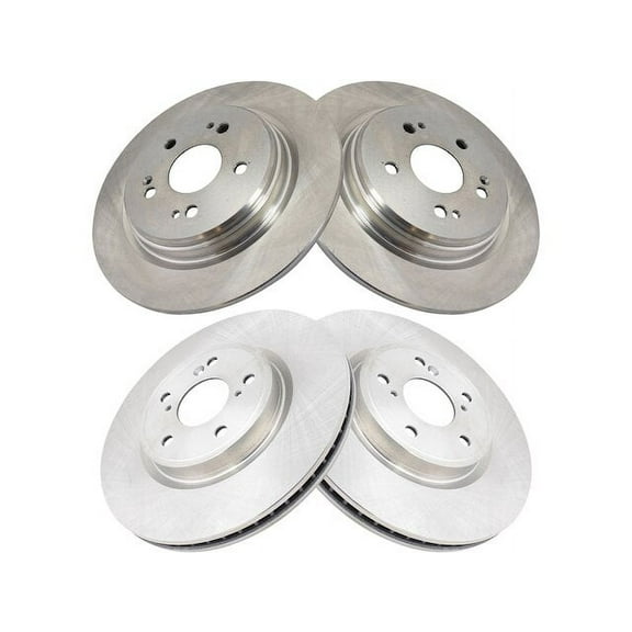 Brake Rotor Set 4 Piece - Compatible with 2017 - 2022 Honda CR-V 2018 2019 2020 2021