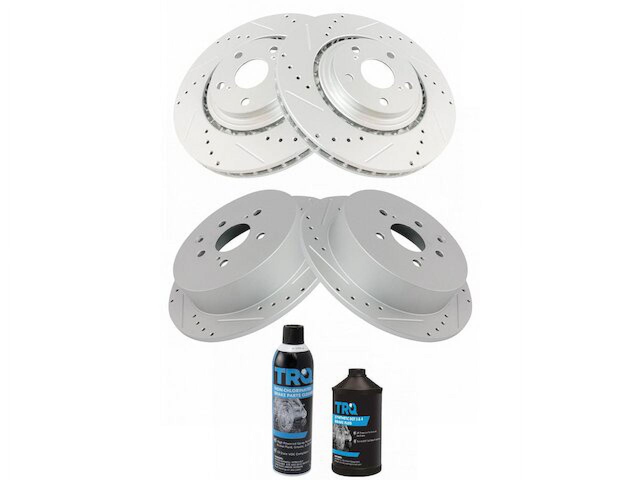 Brake Rotor Set 6 Piece - Compatible with 2011 - 2019 Toyota Sienna 2012 2013 2014 2015 2016 2017 2018