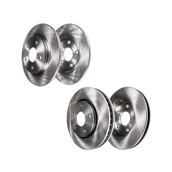 Brake Rotor Set - Compatible with 2005 - 2010 Volvo V50 2006 2007 2008 2009