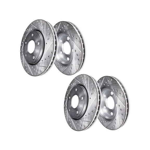 Brake Rotor Set - Compatible with 2013 - 2019 Ford Explorer Base 2014 2015 2016 2017 2018