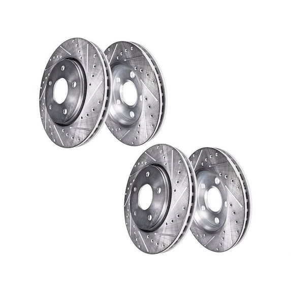 Brake Rotor Set - Compatible with 2017 - 2018 Audi A4