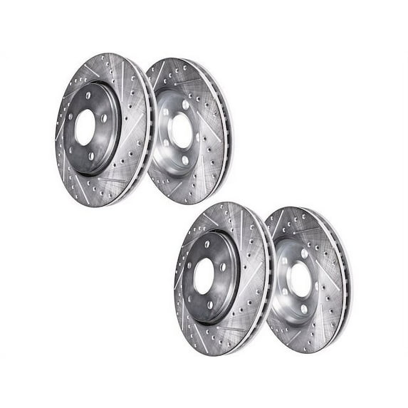 Brake Rotor Set - Compatible with 2018 - 2022 RX450hL Base 2019 2020 2021