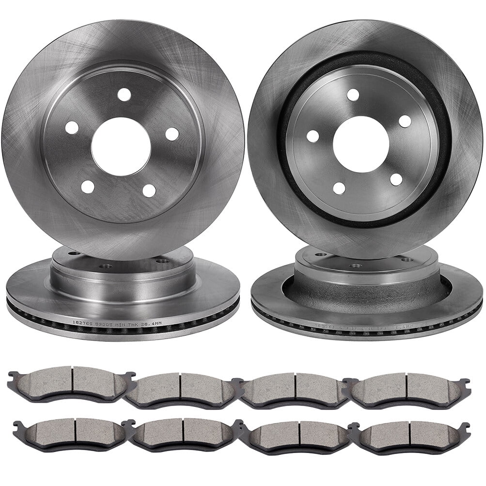 Brake Rotor and Pad SCITOO Front Rear Brakes Rotors and Ceramic Brake