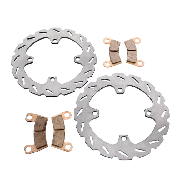 Brake Rotors & Brake Pads fit Polaris Ranger Crew XP 1000 2019-2027 Rear RipTide