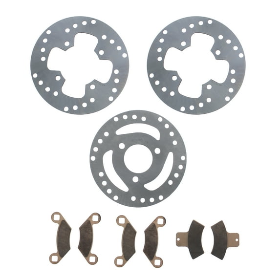 Brake Rotors & Brake Pads for Polaris Scrambler 400 4x4 1998-2000 Front & Rear