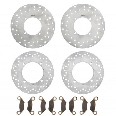 Brake Rotors & Brake Pads for Polaris Sportsman 800 6x6 EFI 2009 Front & Rear