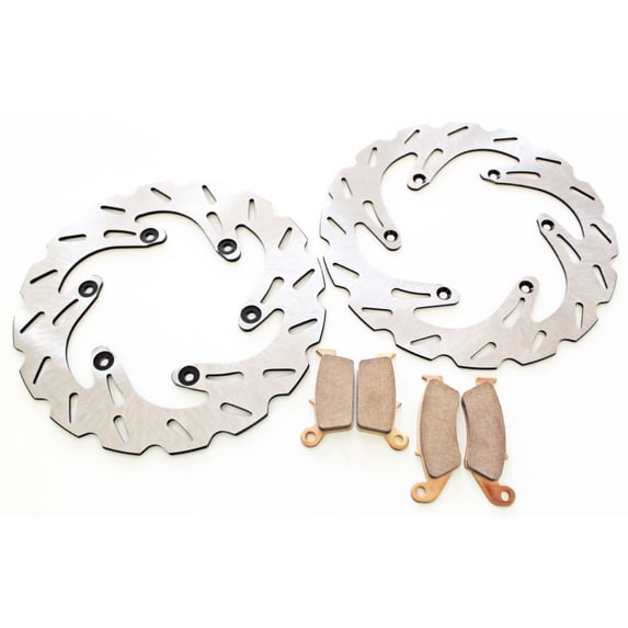 Brake Rotors Discs and Brake Pads fits Yamaha YZ125 2002 Front and Rear RipTide