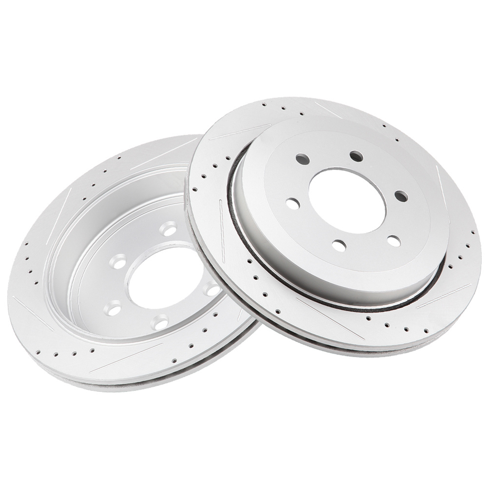 AM Autoparts Rear Brake Rotors For 2007-2017 Ford Expedition & Lincoln Navigator – Solid Disc Set