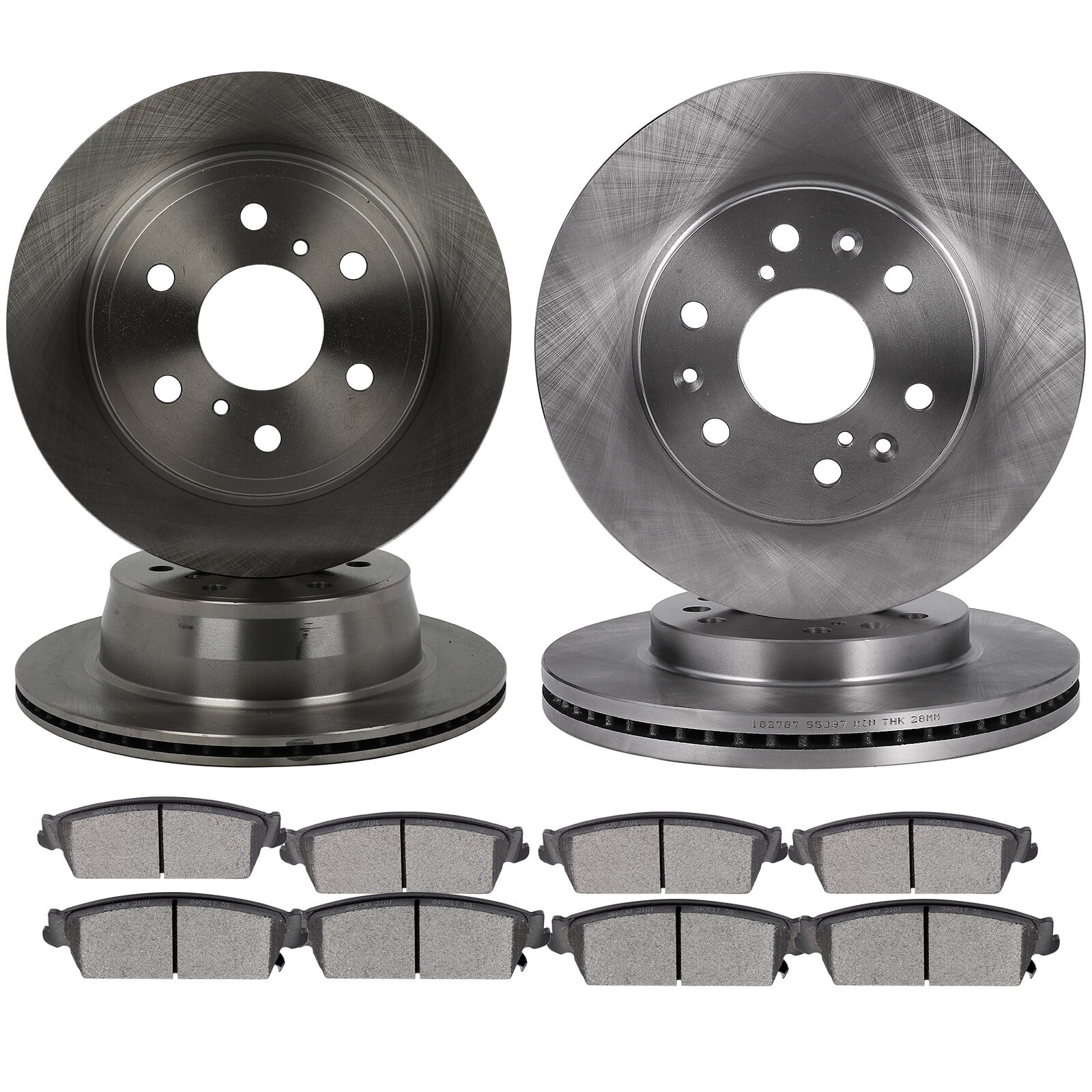 Brake and Rotors Kits SCITOO Brake Rotors and Ceramic Pads Fit For