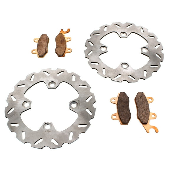 Brake Rotors & Pads fit Kawasaki Brute Force 750 4x4i 2015-2021 Front RipTide