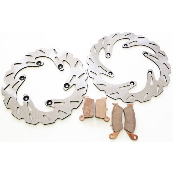 Brake Rotors and Brake Pads fits Yamaha YZ250 2003 - 2007 Front and Rear RipTide