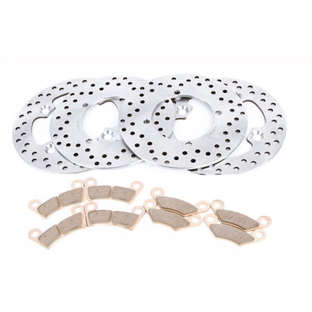Brake Rotors and Brake Pads for Polaris RZR 570 2014 - 2022 Front and Rear
