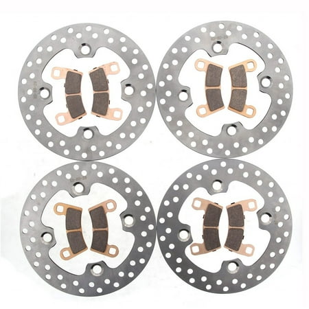 Brake Rotors and Brake Pads for Polaris RZR S 1000 2016 2017 Front and Rear