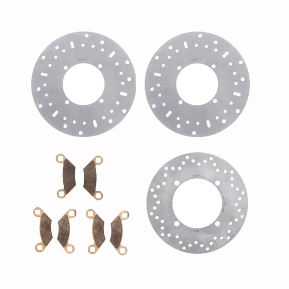 Brake Rotors and Brake Pads for Polaris Sportsman 500 2010 Front and Rear Brakes