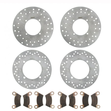 Brake Rotors and MudRat Brake Pads Polaris Ranger 700 6X6 2007 Front and Rear