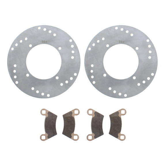 Brake Rotors and MudRat Brake Pads for Polaris Ranger XP 700 4x4 2005 Rear