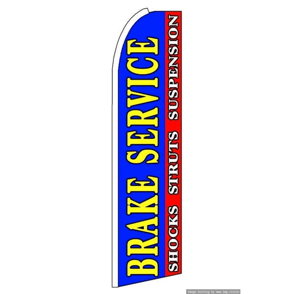 Brake Service Swooper Flag (Hardware Not Included) |Advertisement /Business Flags | Feather Flag |