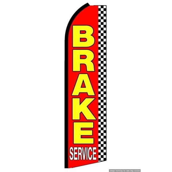 Brake Service Swooper Flag (Hardware Not Included) |Advertisement /Business Flags | Feather Flag |