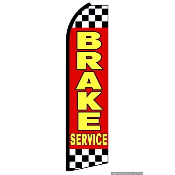 Brake Service Swooper Flag (Hardware Not Included) |Advertisement /Business Flags | Feather Flag |