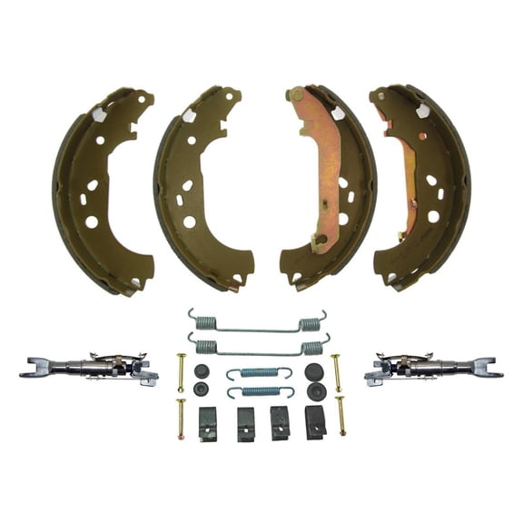 Brake Shoe Set for Ford TRT Connect 10-13, 4-Pack Non-Asbestos Organic, High Heat Anti-Dust & Quiet Operation, Parts 974, 7366K, 2836K