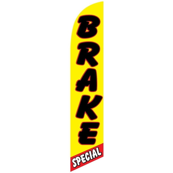 Brake Special Feather Banner Swooper Flag -No Wind Required- Replacement FLAG ONLY