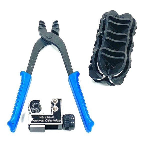 Brake or Fuel Line Tubing Straightener with Bending Pliers and Tube Cutter for 3/16 Inch Tube