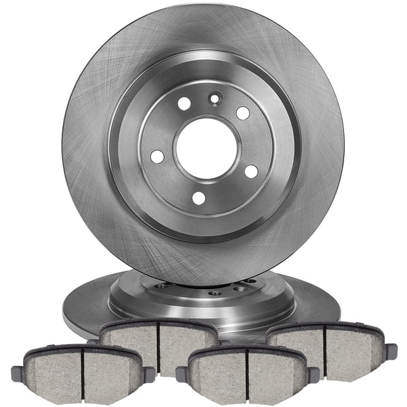 Brakes Kits, CCIYU Rear Premium Brake Rotors + Ceramic Brake Pads fit for Ford Edge/Explorer/Flex/Taurus,09-12 for Lincoln MKS,10-17 for Lincoln MKT,11-14 for Lincoln MKX