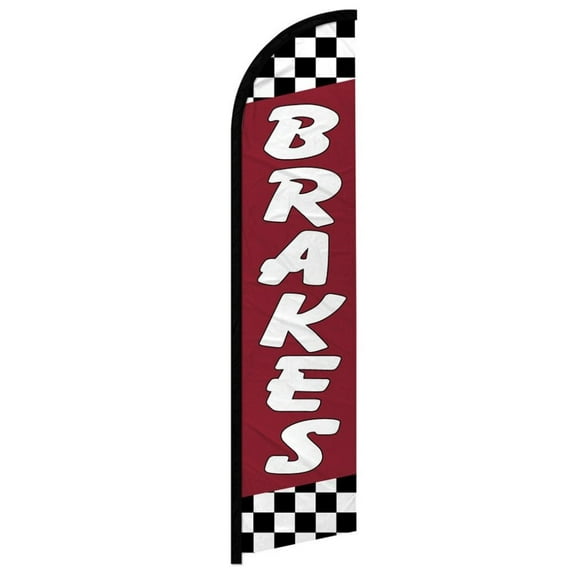 Brakes (Red) Windless Banner Flag