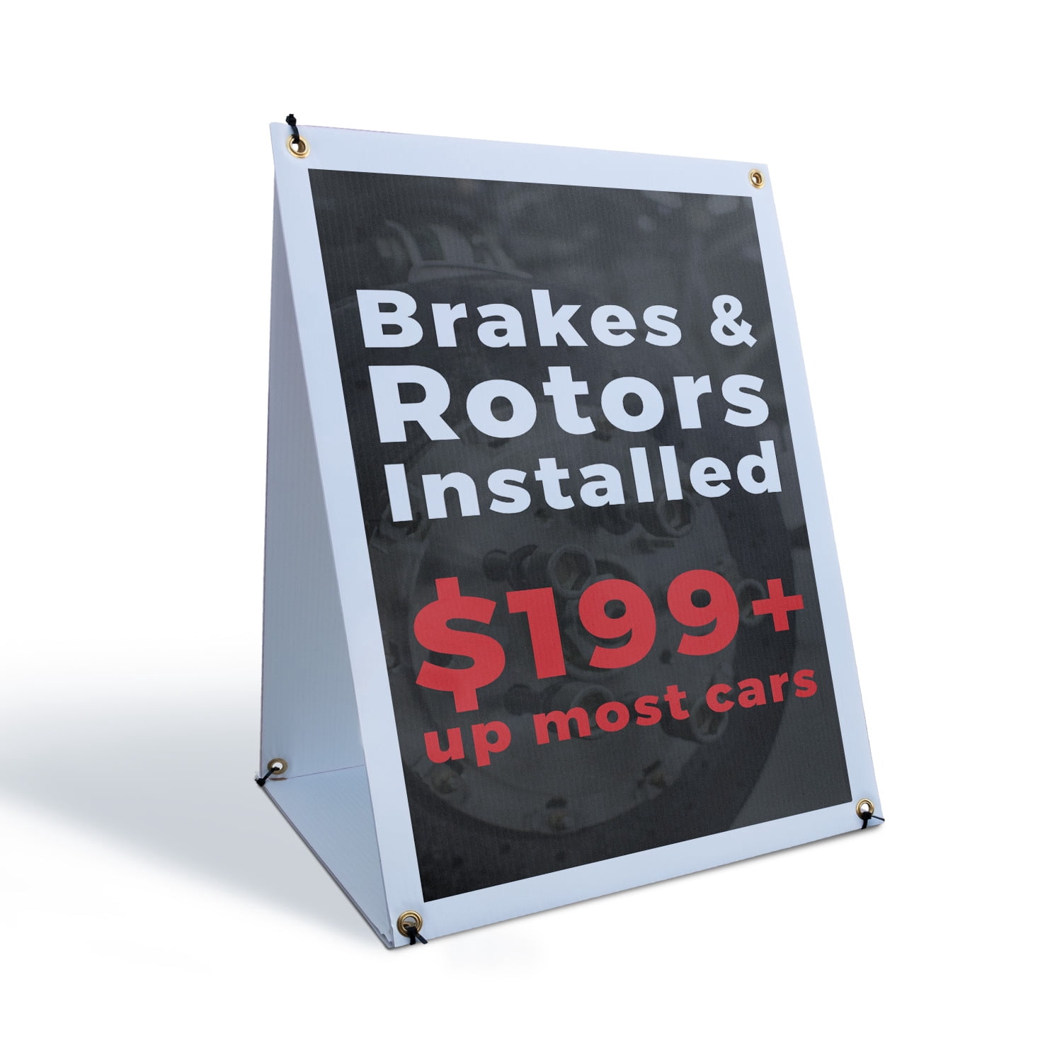Brakes and Rotors Installed Sidewalk Sign 24 Inch x 36 Inch A-Frame ...