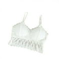thumbnail image 1 of Bralette Bra Women Full-Coverage Bra Feature V-Neck Balconette Bra Style W-277 Hook and Eye Closure Full-Coverage Bras White One Size, 1 of 8