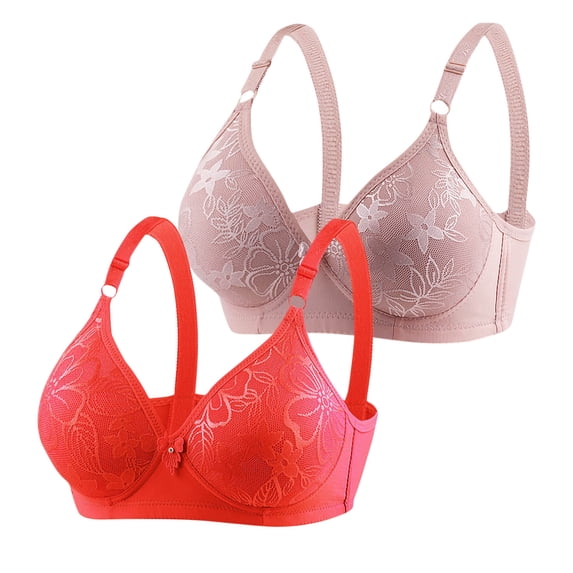 Womens Bralette Bra Full-Coverage Bra Feature V-Neck Bralette Bra Style W-414 XL