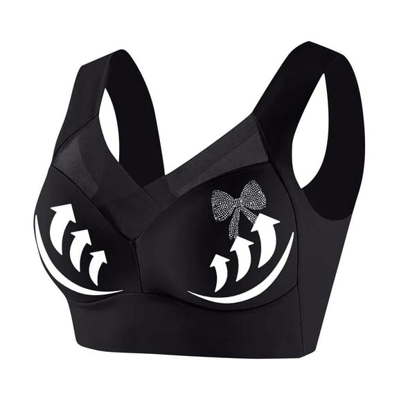 Bralettes for Women Padded New Women's Strapless Lace Underwear with Thin Side Collection and Daily Bra Seamless Bra Wireless Style B-44 Black