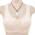 thumbnail image 1 of Bralettes for Women No Underwire Push Up Front Closure Wireless Bras Seamless Full Coverage Bralettes Comfortable Everyday Bra Breathable Underwear Beige 42, 1 of 4