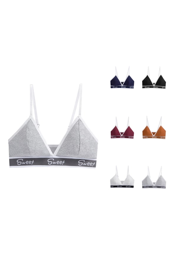 Bralettes for Women Athletic Lightly Lined Triangle Bralette Wireless Sports Bra for Women