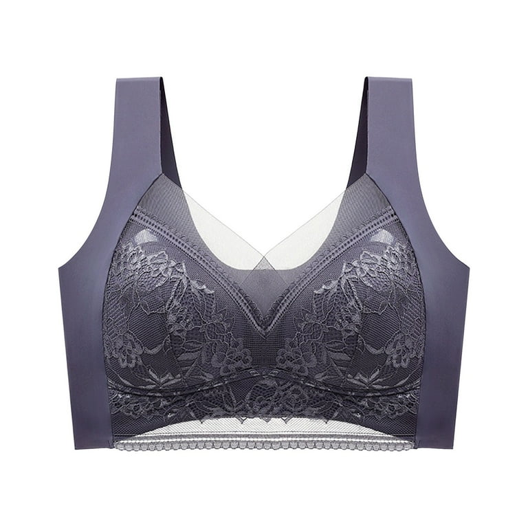 Bralettes for Women Beautiful Fits Well Lace Bralettes for Women Lace Bra Sexy Perfect Supportive Push Up Bras for Women Nice Soft Grey 4XL Walmart