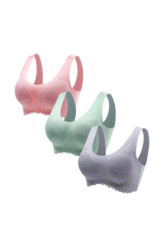Bralettes for Women Push up Convertible Bra Feature V-Neck T-Shirt Bra Style W-913 Pinks 3XL