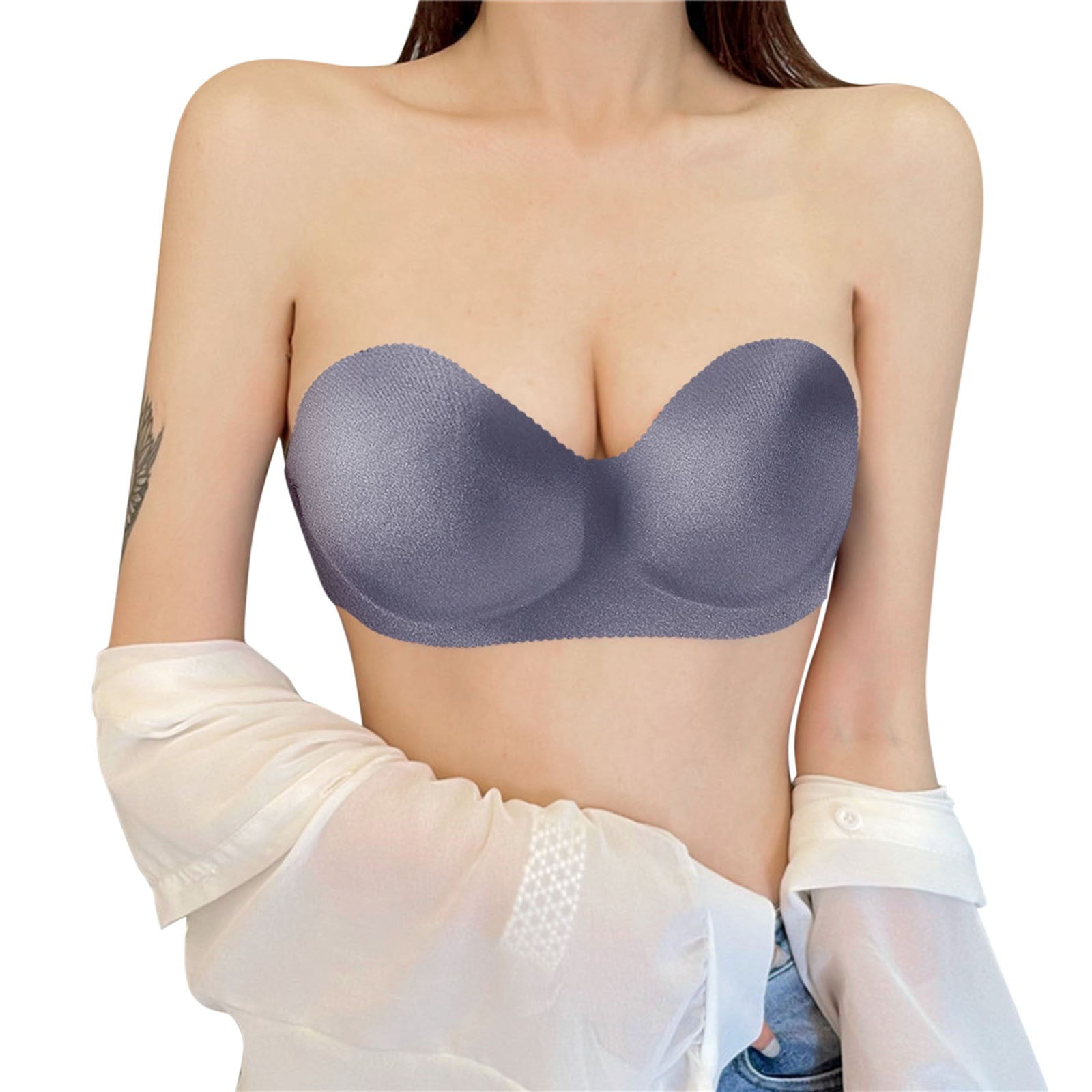 Strapless Bras for Women Plus Size Removable Pads Wireless Bras Comfort  Seamless Push Up Bras Womens Sports Bras Bralettes Tops - AliExpress