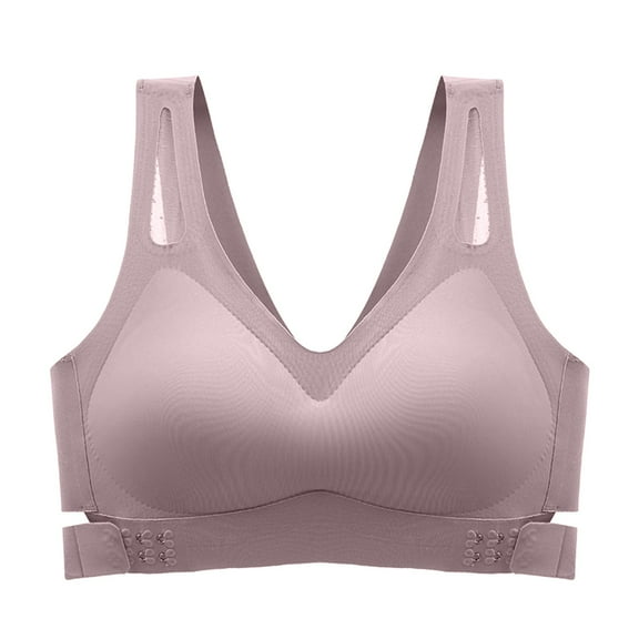 Bralettes for Women Women's New Traceless Fit Back Side Buckle Shaping Top Side Drop Sports Bra Gold M