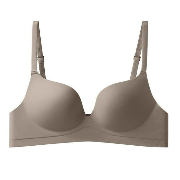 Bralettes for Women Women's Sexy Comfortable No Steel Ring Gathering Sports Back Adjustable Bra Women's Thin Bra Brown 36
