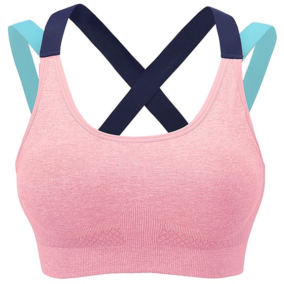 Womens Bralettes Support Seamless Bra Feature V-Neck Longline Bra Hook and Eye Closure Plus Size Sports Bras Style W-1666 L