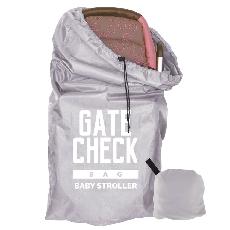 Double stroller gate check bag store