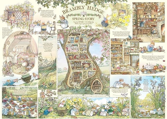 Cobble Hill 1000 Piece Puzzle - Brambly Hedge Spring Story - Sample Poster Included